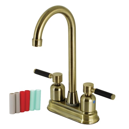 Kingston Brass KB8493DKL Bar Faucet, Antique Brass KB8493DKL